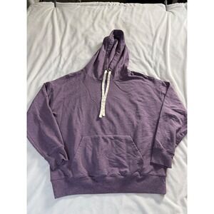 Buffalo David Bitton Womens Purple Heathered Pullover Hoodie Sweatshirt Size M